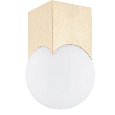 Argon Austin lampa podsufitowa 1x7W mosiądz szczotkowany/opal 4712