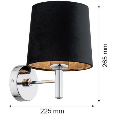 Argon Bolzano Plus kinkiet 1x15 W czarny-chrom 4726