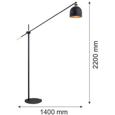 Argon Detroit lampa stojąca 1x15W szałwia/mosiądz 4736