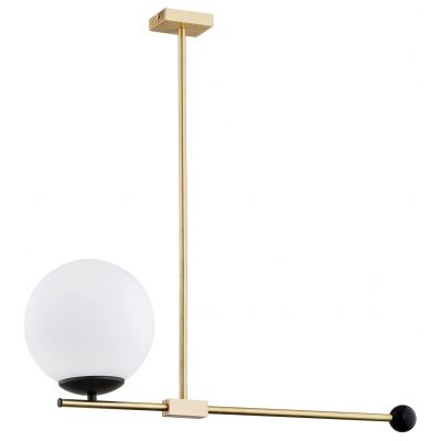 Argon Megan lampa podsufitowa 1x7W czarny/opal mat/mosiądz szczotkowany 4738