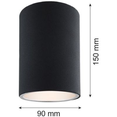 Argon Tyber lampa podsufitowa 1x15W czarny 474