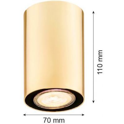 Argon Tyber Plus lampa podsufitowa 1x5W mosiądz 4759