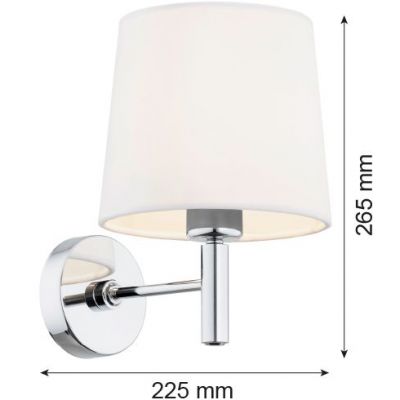 Argon Bolzano Plus kinkiet 1x15 W biały-chrom 4760