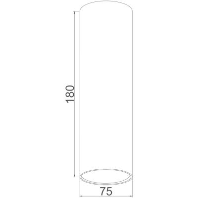 Argon Tyber Plus lampa podsufitowa 1x5W mosiądz 4761