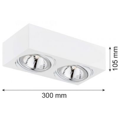 Argon Rodos lampa podsufitowa 2x6W biały 581