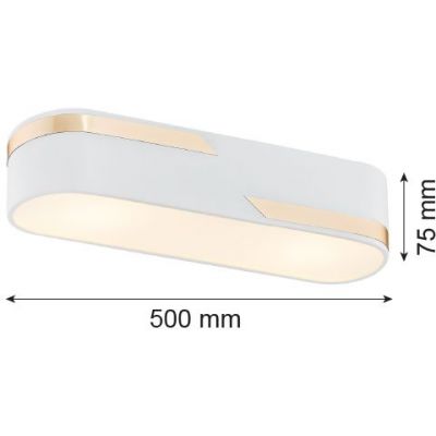 Argon Toni lampa podsufitowa 3x15W biały/złoty 6003