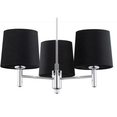 Argon Bolzano Plus lampa podsufitowa 3x15W czarny/chrom 6108