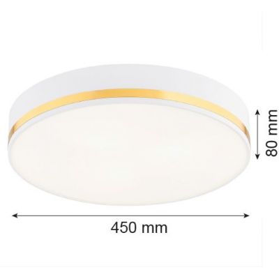 Argon Amor plafon 3x15W biały/złoty 6138