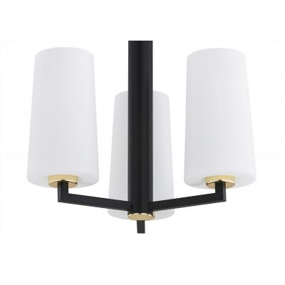 Argon Camelot Plus lampa wisząca 3x15W opal mat/czarny mat/mosiądz 6143