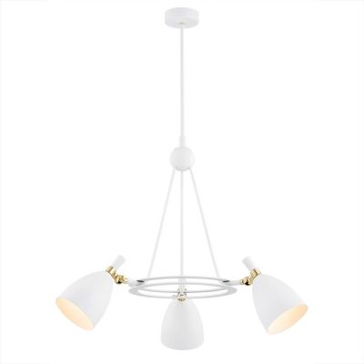 Argon Charlotte lampa wisząca 3x15W biała struktura/mosiądz 6148