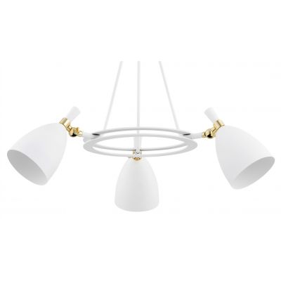Argon Charlotte lampa wisząca 3x15W biała struktura/mosiądz 6148
