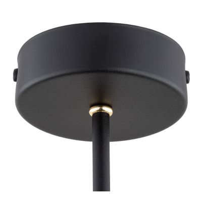 Argon Charlotte lampa wisząca 3x15W czarna struktura/mosiądz 6149