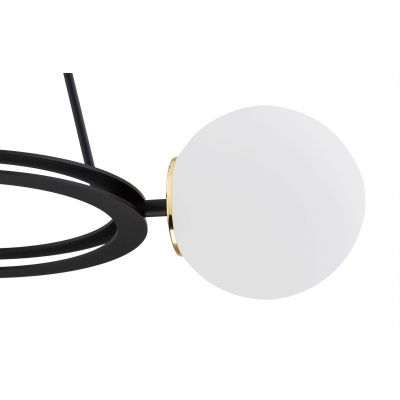 Argon Amalfi lampa wisząca 3x15W opal mat/czarny/mosiądz 6150