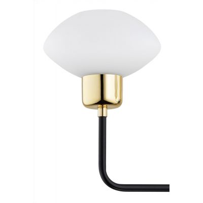 Argon Ravello lampa wisząca 3x15W opal mat//czarna struktura/mosiądz 6166