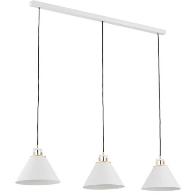 Argon Orte lampa wisząca 3x15W biały/mosiądz 6173