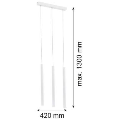 Argon Etna Plus lampa wisząca 3x6W biały 6178