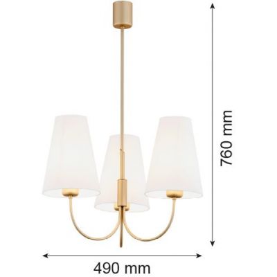 Argon Safiano lampa podsufitowa 3x15W biały/złoty 6267