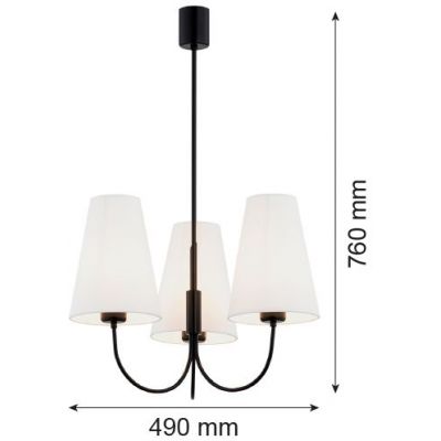 Argon Safiano lampa podsufitowa 3x15W biały/czarny 6268