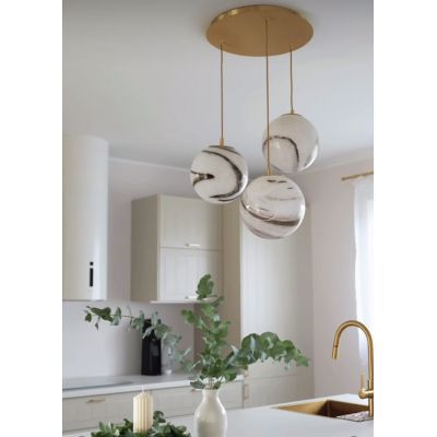 Argon Aruba lampa wisząca 3x7 W mosiądz 6299