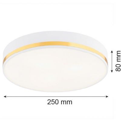 Argon Amore plafon 2x15W biały/złoty 7034