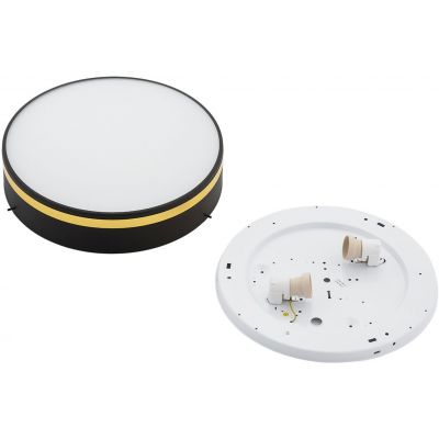 Argon Amore plafon 2x15W czarny/złoty 7041