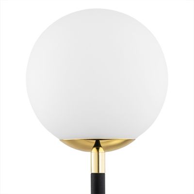 Argon Ferrone lampa stołowa 2x7 W czarna-mosiądz-opal 7072