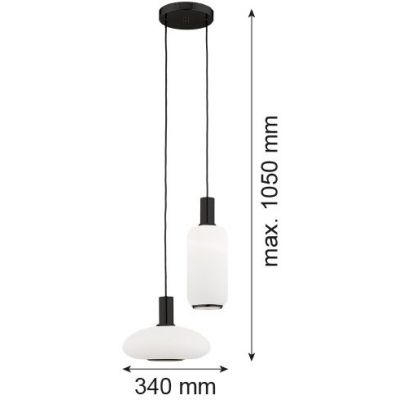 Argon Sagunto Plus lampa wisząca 2x15 W biała 7214