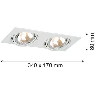 Argon Olimp lampa do zabudowy 2x6W biały 785