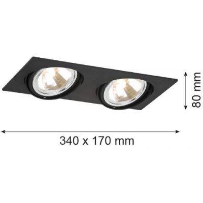 Argon Olimp lampa do zabudowy 2x6W czarny 787