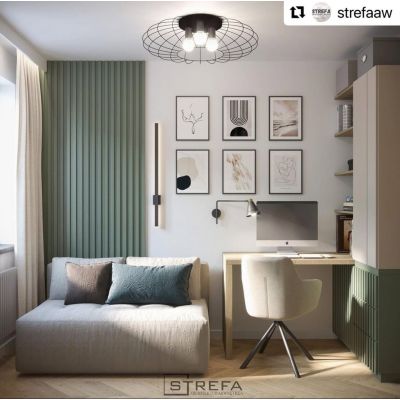 Argon Avalone kinkiet 1x15W czarny/mosiądz 8009