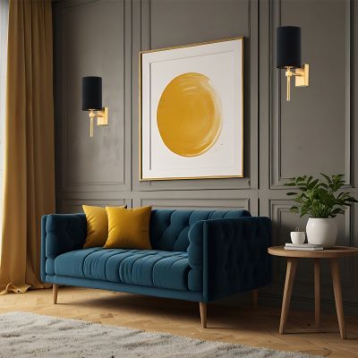 Argon Abruzzo kinkiet 1x7W czarny/mosiądz szczotkowany 8035