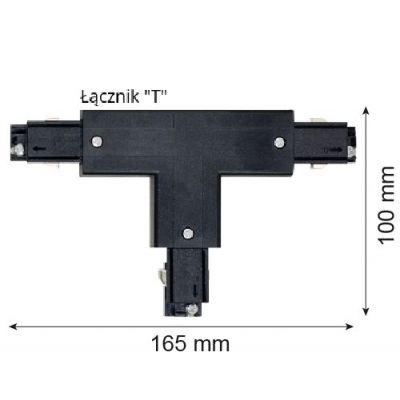 Argon T-Rack łącznik do szynoprzewodów typ T czarny 8040