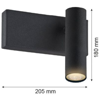 Argon Etna Plus kinkiet 1x6W czarny 8065