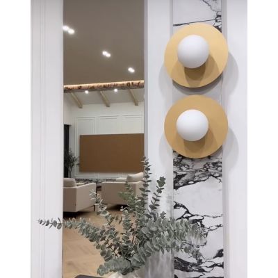 Argon Spello lampa podsufitowa 1x7W opal mat/złoty 8262