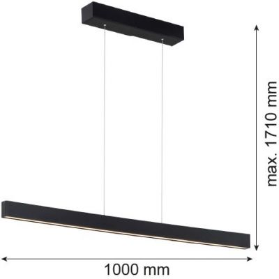 Argon Balans lampa wisząca 1x35W LED czarny 8303