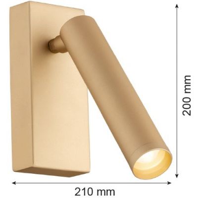 Argon Rio kinkiet 1x4,2W LED złoty 8326