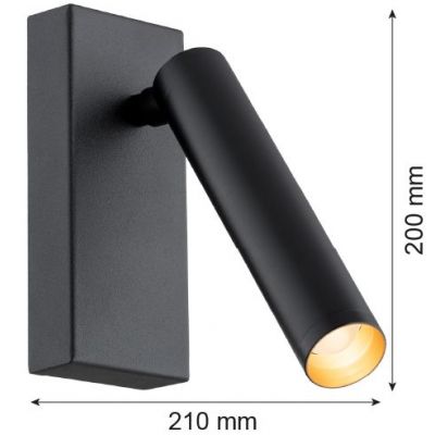 Argon Rio kinkiet 1x4,2 W czarny 8328