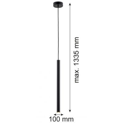 Argon Rio lampa wisząca 1x4,2W LED czarny 8329