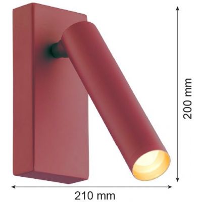 Argon Rio kinkiet 1x4,2W LED czerwony 8330