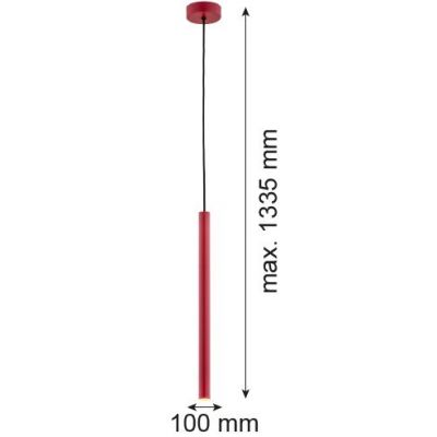 Argon Rio lampa wisząca 1x4,2W LED czerwony 8331