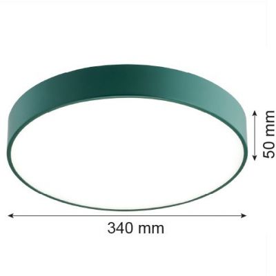 Argon Tiamo plafon 1x22W LED zielony 8335