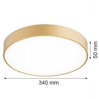 Argon Tiamo plafon 1x22W LED złoty lakierowany 8349