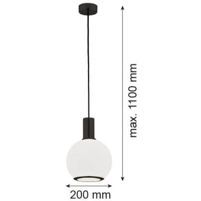 Argon Sagunto Plus lampa wisząca 1x15 W biała 8564