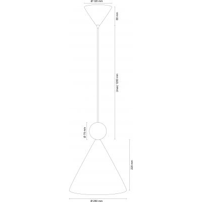 Argon Kegel lampa wisząca 1x15 W biała-drewno 8629