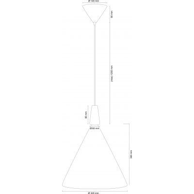 Argon Kegel lampa wisząca 1x15 W biała-drewno 8631