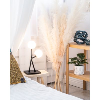 Argon Faron lampa stołowa 2x6W opal mat/czarny/mosiądz 892