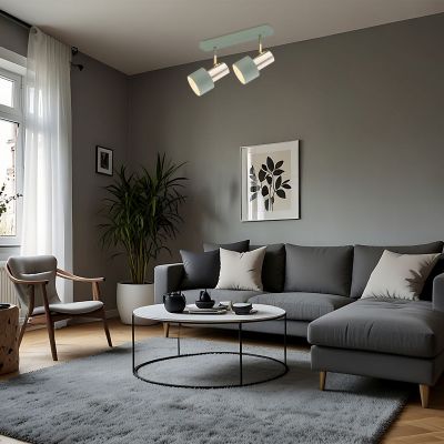 Argon Doria lampa podsufitowa 2x15W szałwia/mosiądz 926