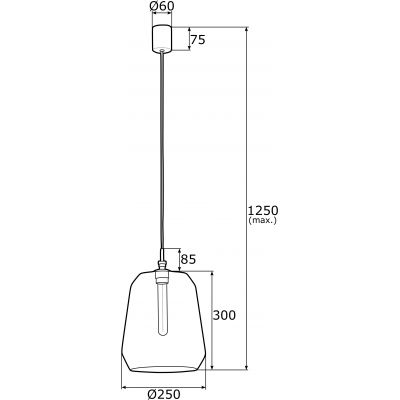 Argon Irun lampa wisząca 1x15W przezroczysty/mosiądz 4266