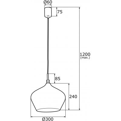 Argon Irun lampa wisząca 1x15W opal/mosiądz 4272