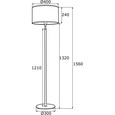 Argon Kaser lampa stojąca 1x15W biały/szary/mosiądz 4287